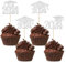 24 Stück 2022 Graduation Cap Cupcake Topper 2022 Silber Glitzer Klasse von 2022 Cupcake Picks 2022 Graduation Theme Party Kuchen Dekorationen