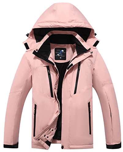 PHIBEE Damen Wasserdichte Outdoor Snowboard Atmungsaktive Skijacke Rosa 1L