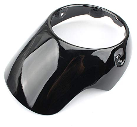 Motorrad Scheinwerfer Verkleidungs Maske für Bonneville T100 T120 Se Thruxton 900 Scrambler 2001-2019 Schwarz Glänzend