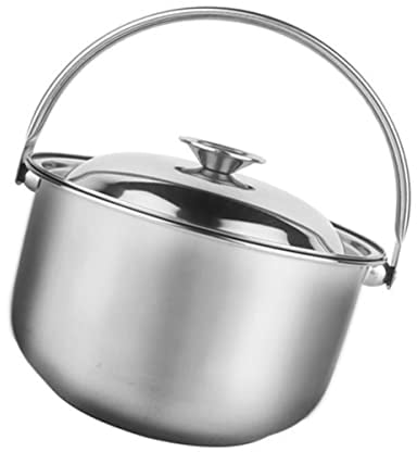 KICHOUSE Stainless Steel Stockpot Lid Multi-purpose Soup Pot for Induction Gas and Electric Stoves Resistant Kitchen Utensil for Cooking Soups and Stews