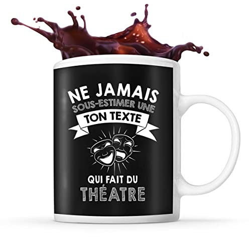 Planetee Mug théatre Prénom métier âge Personnalisable | Tasse drôle pour Femme Actrice | idée cadeau anniversaire Noël