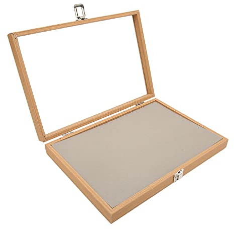 Focket Vitrine à épingles Anti-poussière, Cadre de Boîte D'ombre de Médailles Militaires avec Porte en Verre Dur, Affichage de Collection D'épingles pour étiquettes de Plage, épingles à B