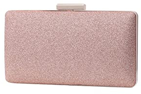 CORIOS Sac de Soirée en Paillettes Pochettes et Clutches Femme Sacs Fourre-Tout de Chaîne Sacs à Main D'épaule de Mariée Élégant Mariage Fete Bal Voyage Sac à Bandoulière Or Rose