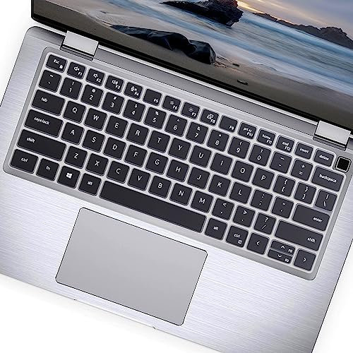 UUONDO Tastaturabdeckung für 13,3 Zoll Dell Latitude 5320 7320 7310 7330 5330 Notebook, Dell Latitude 5320 5330 7330 2-in-1 Tastatur-Schutzfolie aus Silikon, Schwarz