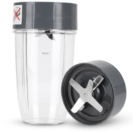 Piezas De Repuesto para Licuadora, Taza De 24 Onzas con Cuchilla Extractora De Repuesto, Nuevas Piezas De Repuesto para Licuadora Y Cuchilla para Licuadoras Nutribullet 600W 900W