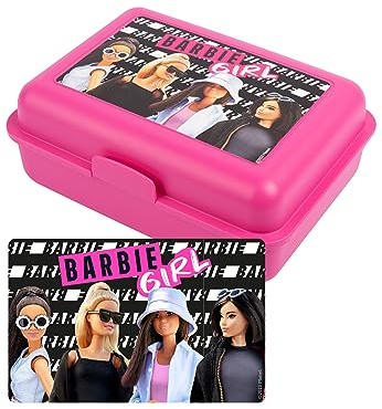 United Labels Barbie Lunch Box with Divider Pink