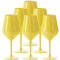 SPARKLERS CLUB Verre à Vin Wine Cocktail INCASSABLE 47cl couleur Jaune - Lot de 6 - Verre Incassable en TRITAN, Réutilisable 350 Lavages, Prise en Main facile, Verre pour soirée et évènements