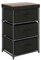 COSTWAY 2/3-Drawer Dresser, Fabric Chest of Drawers Storage Tower with Wooden Top, Metal Frame Cabinet Organiser Unit for Bedroom, Living Room, Closet and Hallway (Black, 3-Drawer)