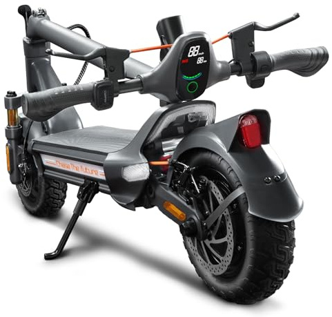 CUNFON Electric Scooter, Up to 31 MPH, 50 Mile Long Range, Dual Brake & Dual Suspension, 1600W Peak Motor, Off-Road Heavy Duty E-Scooter for Adults and Teens, 300+ lbs