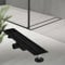 LuxeBath Canaletta per Doccia 50 cm 2 in 1 Drenaggio Piastrellabile in Acciaio Inossidabile Nero Canalina Scarico a Pavimento per Bagno Set Completo di Fissaggio Sifone a Canale con Filtro per Capelli