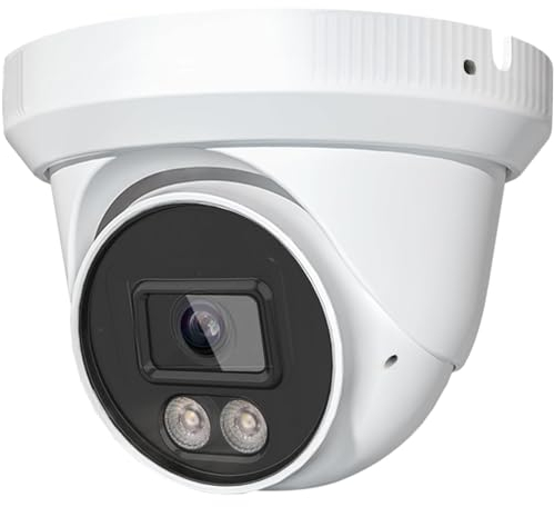 WiTi Telecamera dome IP PoE 5MP con microfono/audio, telecamera di sicurezza IP esterna visione notturna 98ft impermeabile IP66 interno grandangolo 2,8 mm, per sistema di videosorveglianza NVR.