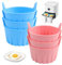 BigKing Lot de 6 ramequins en silicone réutilisables pour friteuse à air comprimé (bleu + rose)