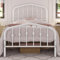 Yaheetech 3ft Single Bed Frame Slatted Metal Bed with Crown-inspired Design Headboard/Spacious Under-bed Storage White