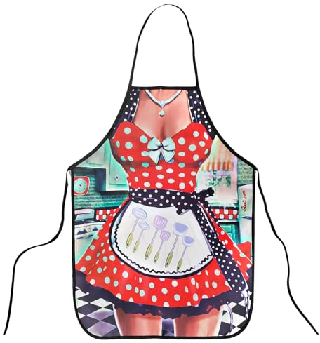 Cosysparks Delantal divertido de cocina, delantales graciosos delantal cocina mujer divertido delantal cocina divertido delantal de barbacoa regalo de la mujer