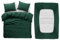 BedLooms 4 Piece Double Bedding Set Emerald Duvet Cover Sets Fitted Sheet with Pilow cases Double Duvet Set Soft and Fade Resistant Brushed Microfiber Bedding Quilt Cover Set