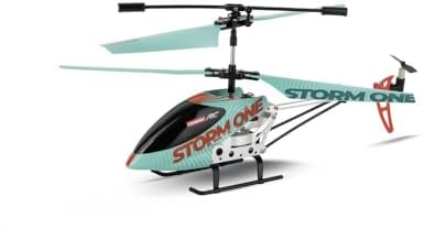 Carrera RC 2,4 GHz Storm One I Helikopter mit Rumpf aus Aluminium I Hoch qualitative koaxiale Rotorsteuerung I Gyro-System I Automatischer Flughöhen-Assistent mit Auto-Start & Landefunktion