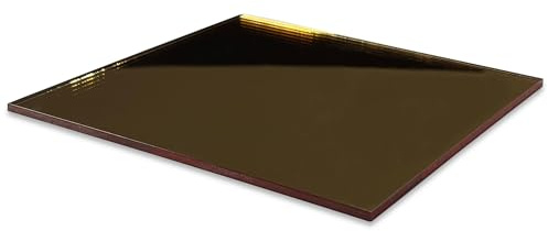 FLEXISTYLE Acryl Spiegel nach Maß, personalisiert, zuschneidbar, Spiegelplatten Wand, Kinderzimmer, dicke 3 mm, 6 Farben (Gold)