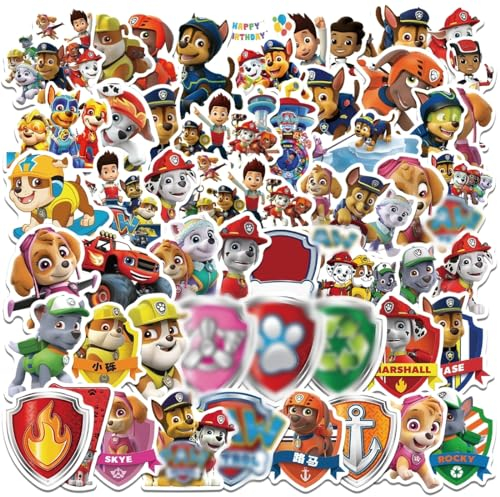 Dog Aufkleber, 50 Stück Kinder Sticker Set, Wasserfeste Vinyl Cartoon Stickers, Anime Graffiti Aufkleber, Fahrrad Sticker