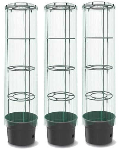 Lot de 3 pots de tomates avec couvercle et film plastique - 18 l - Pot de tomates - Pot de tomates - Pot à tomates - Pot de fleurs - 18 l - Pot à tomates - À propos de