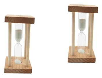 PRETYZOOM 2 Stück 1 Minute Sanduhr Timer Sanduhr Uhr Für Kinder Weiß Dekoratives Wohnaccessoire Für Kochen Spiele Bildung