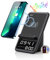 AFK Wireless Charger with Bluetooth Speaker & Alarm Clock,4 in 1 Wireless Charging Station for iPhone 16 15 14 13 12 11 Pro Max Series,Android Phones (Black)