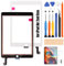 Schermo per iPad Air 2 2014 A1566 A1567 - Vetro Ricambio per iPad Air 2 2nd Gen Touch Screen per iPad Air2 2014 Digitalizzatore Pannello Kit Parti di Riparazione (Non LCD Display) (Bianco)
