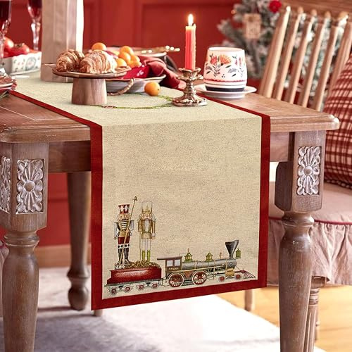Tischläufer Gobelin Weihnachten Tischdeko Mitteldecke Weihnachten Zug 6975