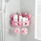 TAILI Eckregal Hängend Duschablage Ecke Saugnapf ohne Bohren Duschorganizer Duschregal Saugnäpfe Duschgel Halterung Abnehmbar Belastbarkeit 10 KG Wasserdicht für Shampoo und Duschgel, Rosa
