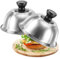 Juego de 2 tapas para hamburguesas, campanas para hamburguesas de acero inoxidable con destornillador para filetes, hamburguesas y queso, 16x x 6,7 cm
