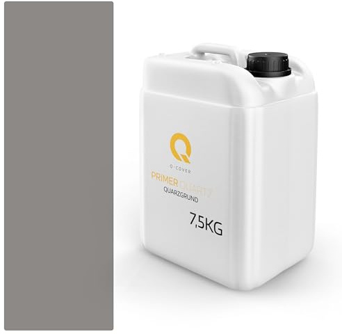 Q-COVER Quarzgrund für buntsteinputz 7.5 kg Grau M23 acrylatdispersion grundiermittel innen & außen für wände und decken haftgrund grundiermittel grundierung putzgrund ca. 0,3-0,4 kg/m15
