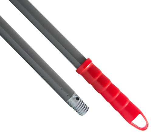 Maya Palo GRAFINOX. Especial Anticorrosión. 1,40 m de Acero Resistente. Rosca Universal y Maneta con Agujero para Colgarlo. (Rojo)