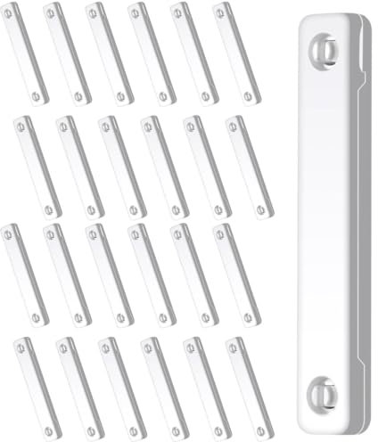 24 hebillas magnéticas de fijación para mosquiteros de ventana – Clips adhesivos sin taladrar para pantallas y cortinas de malla (blanco) 12 hebillas magnéticas de fijación para mosquitera