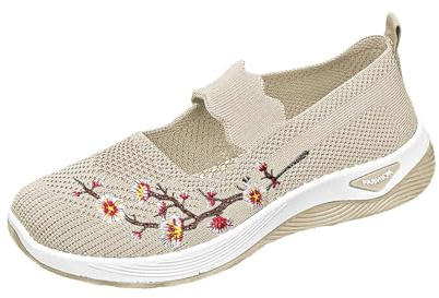 Generisch Chaussures orthopédiques pour femme - Chaussures d'été diabétiques - Baskets légères et super douces - Chaussures de marche larges confortables - Chaussures de sport d'extérieur respirantes