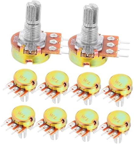 CHILDWEET 10 Stück Teiliges Einstellbares Single Turn Potentiometer für Präzise Gitarrenlautstärke Breadboard und DIY Elektronik mit Robustem Langlebigem Design