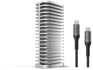 TERRAMASTER D1 SSD Pro 80Gbps M.2 NVMe SSD Enclosure, fino a 7061MB/s, custodia interamente in alluminio con raffreddamento efficiente, zero rumore, compatibile con USB 4/3.2/3.1/3.0, Thunderbolt 5/4