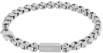 JOOP! Armband Edelstahl Herren Armschmuck, 21 cm, Silber, Kommt in Schmuck Geschenk Box, 2038999