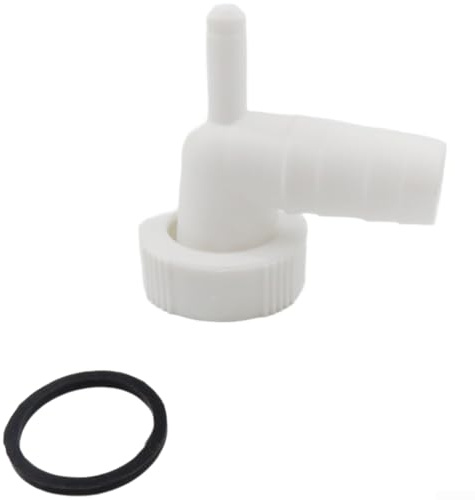 NEIQIUWING Waschmaschinenschlauch Verbinder 30mm Weiß mit Dichtung und Überwurfmutter für Waschmaschine und Trockner Zubehör Kit Leckschutz Einfache Montage Langlebiger Kunststoff