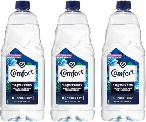 Comfort Ironing Water 1L – Fabric Freshener for Steam Irons, Prevents Limescale Build-Up, Long-Lasting Fresh Fragrance, Ready-to-Use Iron Water for Clothes, Suitable for Most Steam Irons ((Pack of 3))