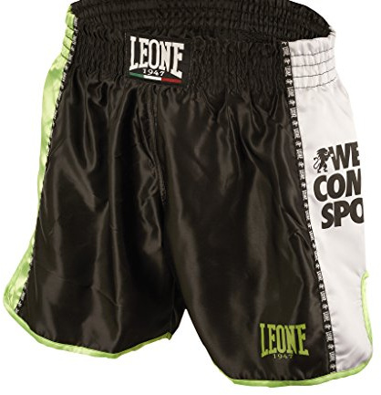LEONE 1947 Training, Pantalones cortos Kick-thai Unisex adulto, Negro, L