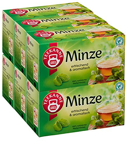 Teekanne Pfefferminze, 20 Doppelkammerbeutel (20 x 6) / 6er Pack