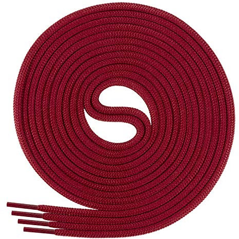 Di Ficchiano Schnürsenkel rund, Rundsenkel für Business- und Lederschuhe, reißfester Allroundsenkel, ø 3mm Farbe weinrot Länge 110cm
