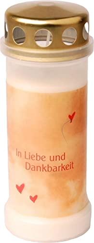 Grablicht Nr.6 weiß mit Motiv Ballon