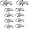 Hewnda 10 Sets Edelstahl-Bogen-Schäkel – aus Legierung für Regenschirm, Seilschnalle, verstellbare D-Schnalle, Regenschirm, Seil, Armband, Schnalle, Survival-U-Form (Silber), silber, 1X3/4