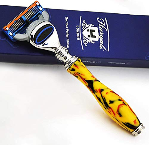 5 edge Cartridge-Rasierer mit neuem unzerbrechlichen Harzgriff - Neue Limited Edition, Limited Edition, Limited Edition - Special Collection of Haryali London