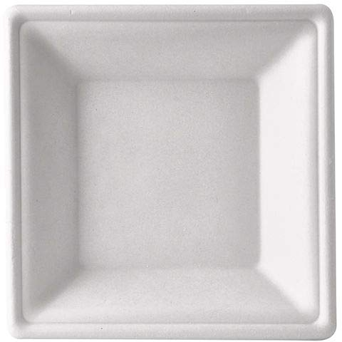 PAPSTAR 87312 Pure Lot de 50 assiettes creuses rectangulaires Blanc 4,5 x 26 x 26 cm