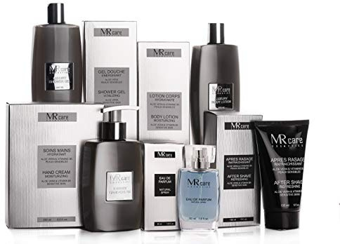 MR Care Cosmetics Beauty-Set Black/Silver - luxuriöses Pflegeset mit Bodylotion, Duschgel, After Shave, Handcreme und Eau de Parfum, Hautpflege