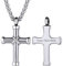 PROSTEEL Urne Kette Edelstahl Kreuz Anhänger mit 55cm Weizenkette Gedenk Asche Kremation Accessoire Modeschmuck Memorial Erinnerung an Verwandte Haustier