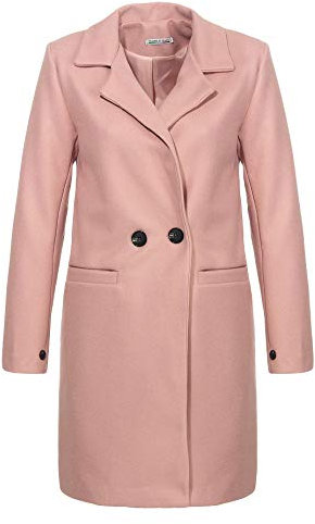 malito Damen Kurzmantel - edle Jacke mit Knöpfen - schicke Übergangjacke - Jacke mit Taschen 19691 (rosa, S)