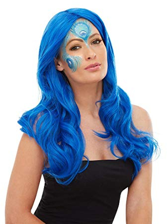 NET TOYS Schönes Schminkset Pfau mit Glitzer - Blau 81,6g - Majestätisches Damen-Kostüm-Zubehör Vogel Theaterschminke - Perfekt geeignet für Fasching & Themenabend