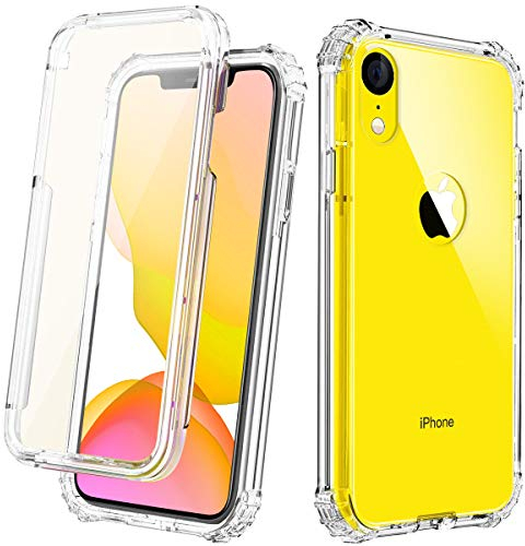 AICase Schutzhülle für iPhone XR 360, Militärqualität, Rundumschutz, stoßfest, mit integriertem Displayschutz für iPhone XR